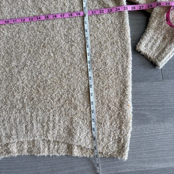 NWT GAP Cozy Boucle Turtleneck Tunic Sweater Wheat Beige L Cowl Neck Warm Knit - Picture 16 of 16